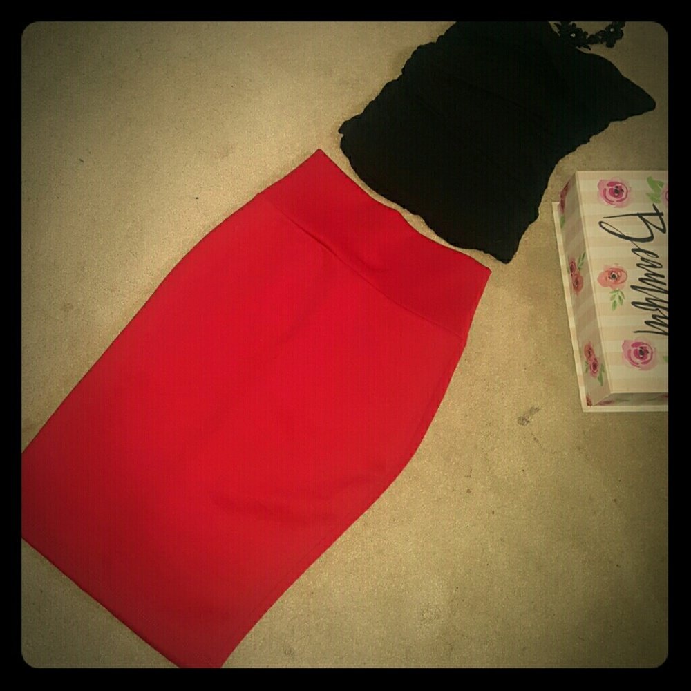 Red skirt